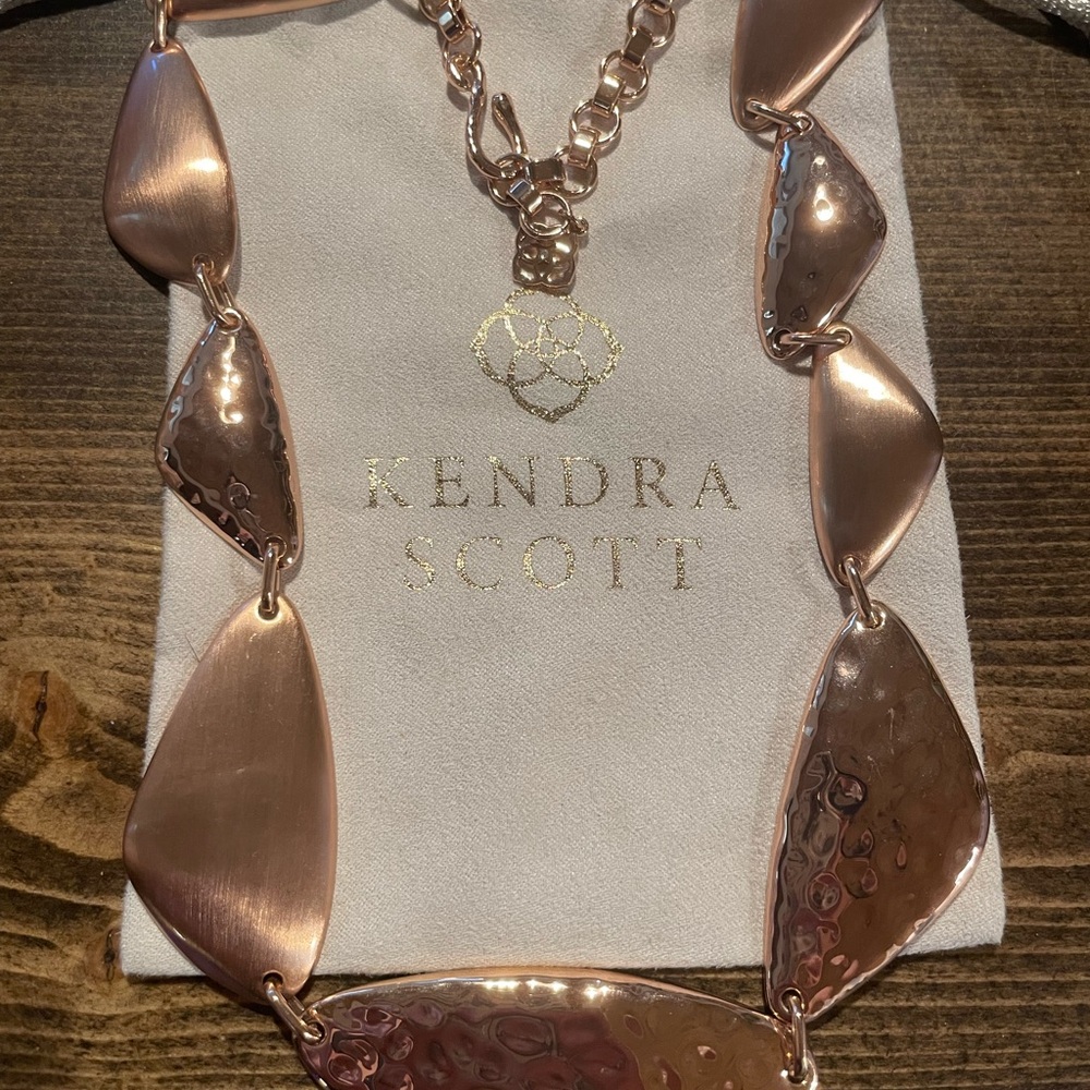 Kendra Scott Prototype Rose Gold Statement Neckla… - image 1